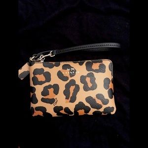 Coach Leopard Wristlet